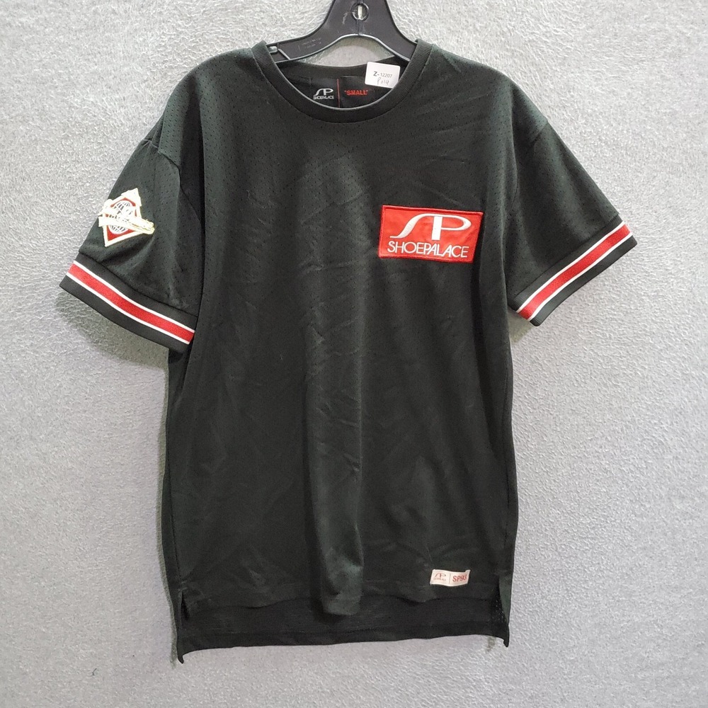 Shoe Palace Men T-Shirt Small Black Jersey Logo Embroidered Tee